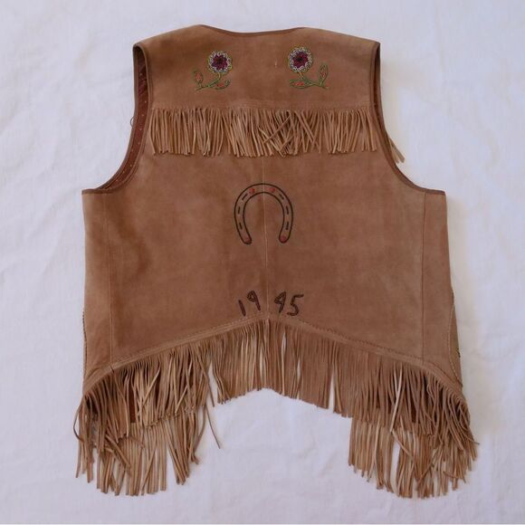 NWT Double RL & Co Limited edition 21 of 50 hand embroidered beaded‎ suede vest - Picture 7 of 11